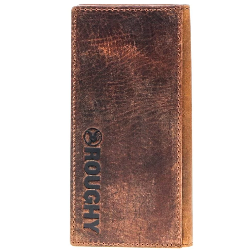 HOOey "Canyon" Rodeo Roughy Wallet Distressed Tan/Brown Leather - Image 3