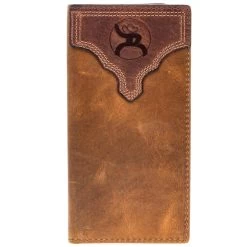 HOOey "Canyon" Rodeo Roughy Wallet Distressed Tan/Brown Leather