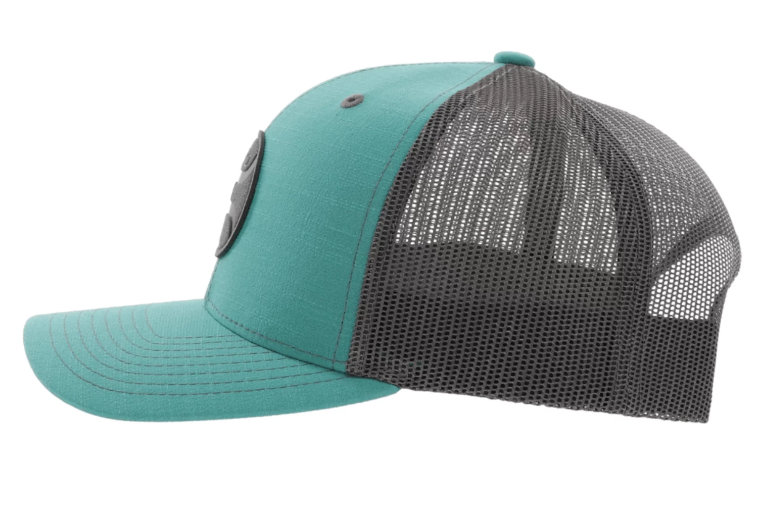 Hooey "Blush" Teal & Grey 6-Panel Trucker With Grey Patch Snap Back Hat 2205T-TLGY - Image 2