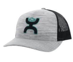 Hooey "Sterling" Grey & Black Trucker Snapback Hat 2217T-GYBK