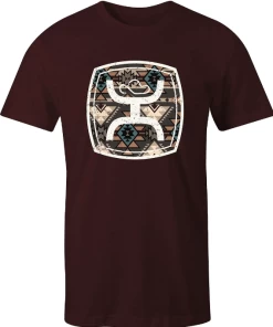 Hooey Men's "Zenith" Cranberry Short Sleeve Tee HT1552MA