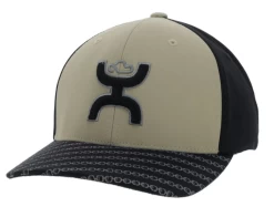 Hooey Logo "SOLO LLL" Tan/Black Flexfit Trucker Ball Cap 2219NTBK-01