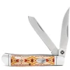 Hooey Full Large 4 1/4" 'Comanche Blanket' Trapper Knife HK135