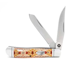 Hooey Full Large 4 1/4" 'Comanche Blanket' Trapper Knife HK135