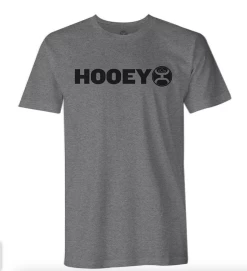 Hooey Boy's "Lock-Up" Charcoal Crew Neck Tee HT1407GYY