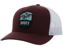 Hooey "Cheyenne" Maroon & White Trucker Snapback Hat 2344T-MAWH