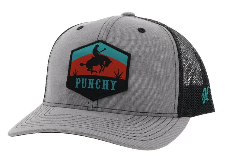Hooey "Punchy" Grey Trucker Snapback Hat 5027T-GYBK