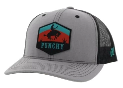 Hooey "Punchy" Grey Trucker Snapback Hat 5027T-GYBK