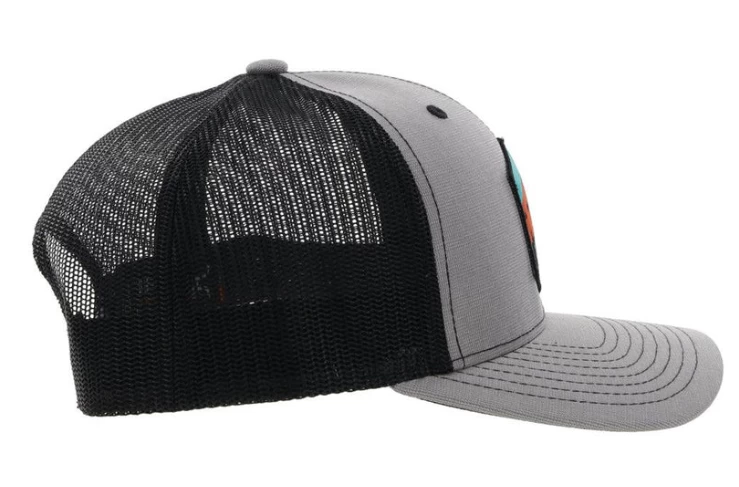Hooey "Punchy" Grey Trucker Snapback Hat 5027T-GYBK - Image 3