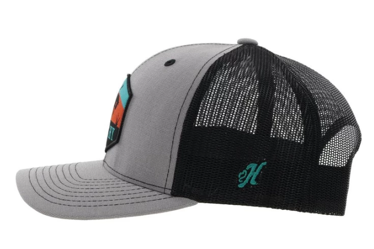 Hooey "Punchy" Grey Trucker Snapback Hat 5027T-GYBK - Image 5