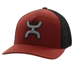 Hooey "Coach" Rust & Black Flexfit Ball Cap 2212RUBK