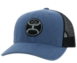 Hooey "Primo" Demin & Black Trucker Snapback Hat 2326T-DEBK