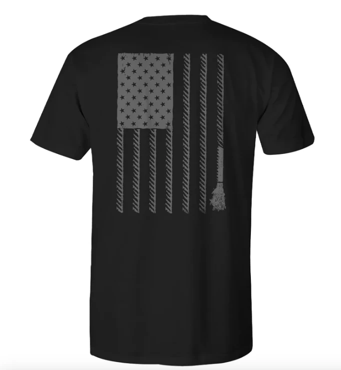 Hooey Men's "Liberty Roper" Black American Flag Graphic Short Sleeve Tee HT1680BK