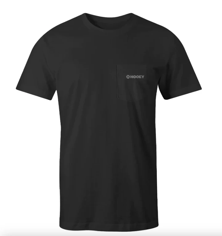 Hooey Men's "Liberty Roper" Black American Flag Graphic Short Sleeve Tee HT1680BK - Image 2