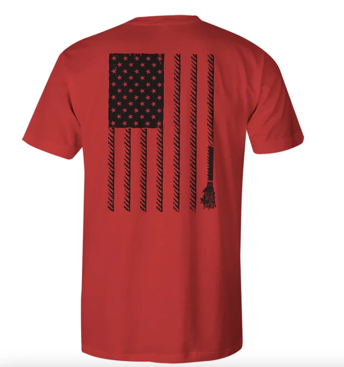 Hooey Men's "Liberty Roper" Red American Flag Graphic Short Sleeve Tee HT1680RD