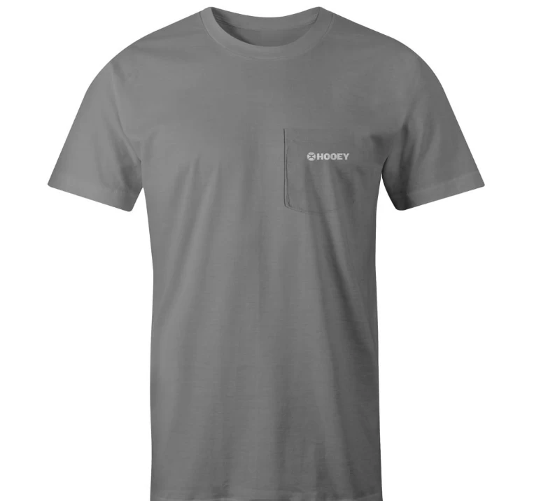 Hooey Men's "Liberty Roper" Grey American Flag Tee HT1680GY - Image 2