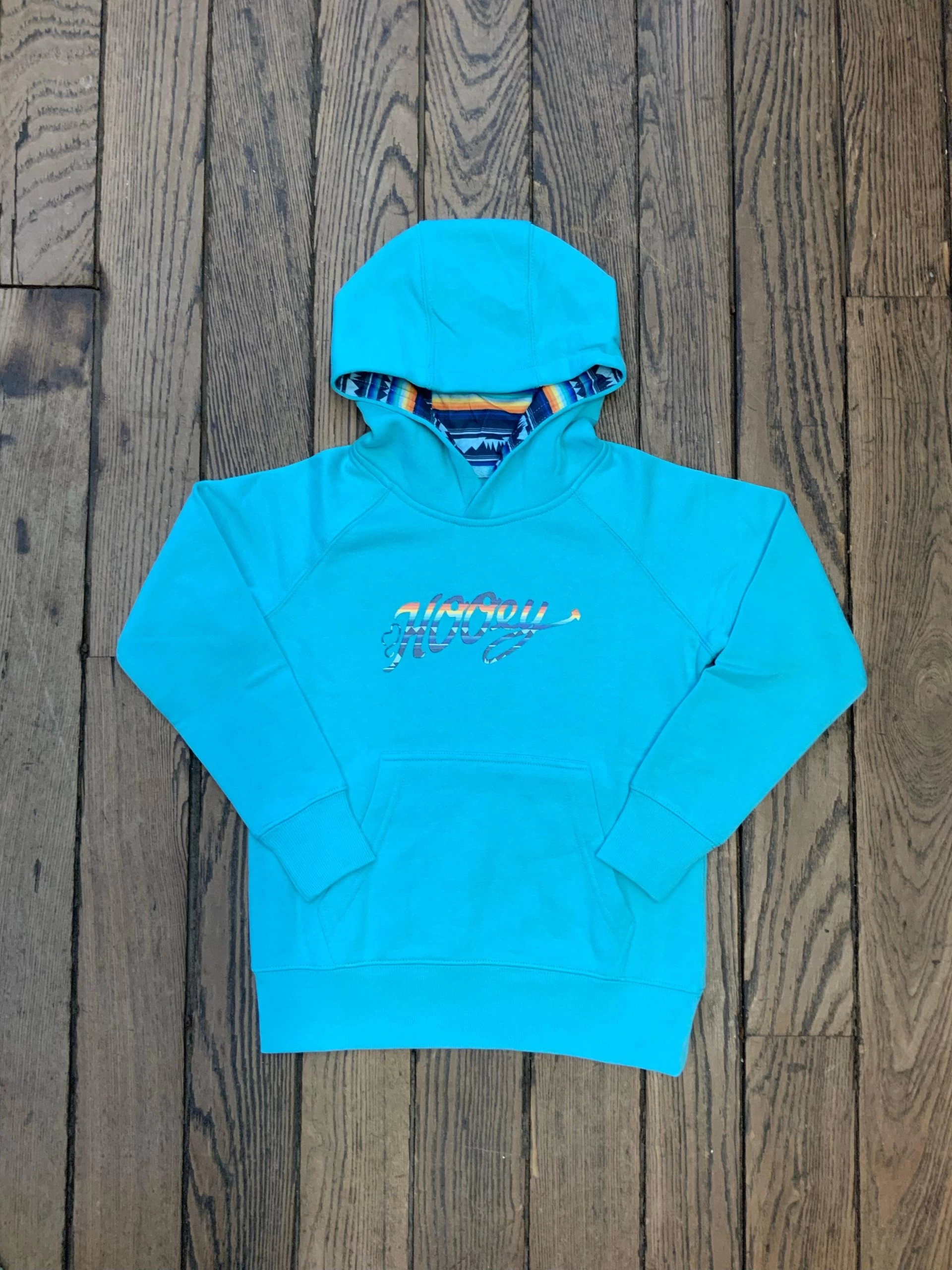 Hooey Youth "Carico" Teal Hoodie With Hooey Logo HH1198TL-Y