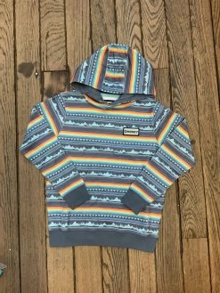 Hooey Youth "Teton" Blue/Navy Geo Landscape Pattern Hoodie HH1191BLNV-Y