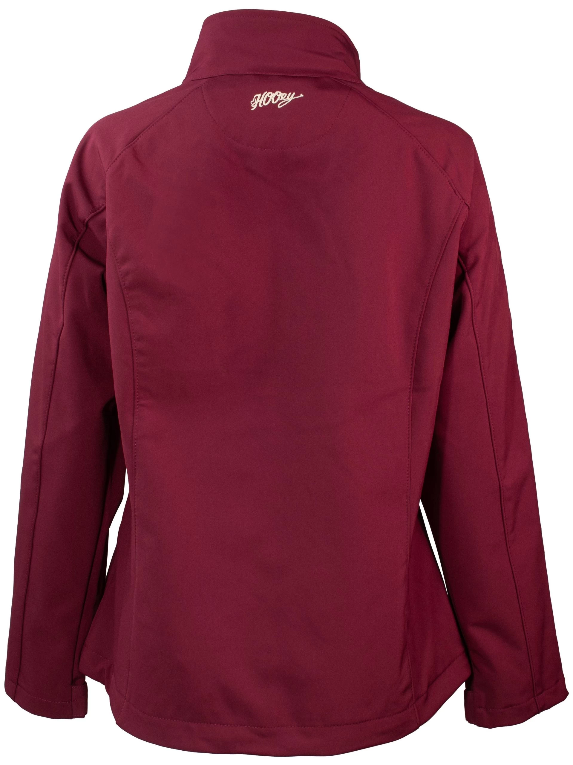 HOOey Youth "Girls Softshell Jacket" Burgundy Full Zip - Image 2